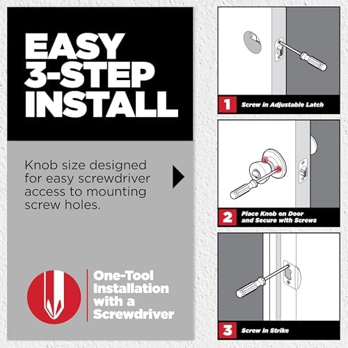 Kwikset Tylo Entry Door Knob with Lock and Key, Secure Keyed Handle Exterior, Front Entrance and Bedroom, Satin Nickel, Pick Resistant SmartKey Rekey Security and Microban
