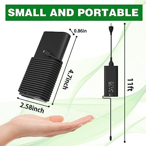 130W USB C Laptop Charger Compatible with Dell Computer XPS 15 17 9575 9500 9510 9520 9530 9700 9710 9720 9730,Precision 5470 5480 5550 5560 5530 5570 5750 5760 5770 3550 3560 3570 3571 2in1,Latitude