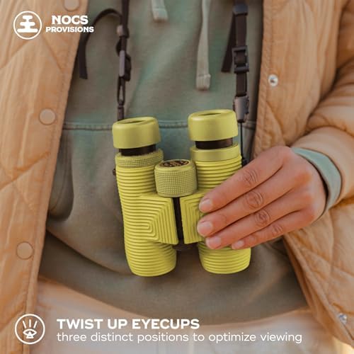 Nocs Provisions Field Issue Compact 8x32 Waterproof Binoculars, Shockproof, Fogproof, 8X Magnification, Bak4 Prism, Multi-Coated Lenses for Adults & Kids, Bird Watching, Hunting & Wildlife Viewing
