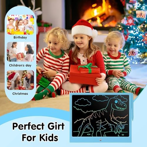 EooCoo Toys for Ages 4-8, Drawing Board, 15 Inch LCD Writing Tablet, Electronic Drawing Tablet, Boy Birthday Gift, Kids Toys, Drawing Pad Learning Games, Kids Travel Essential