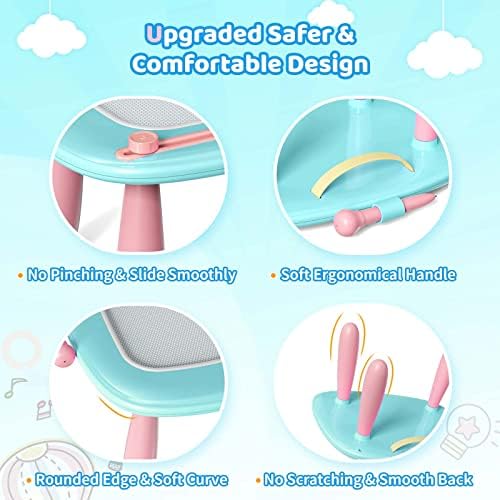 Kikidex Toddlers Toys Age 1-3, Magnetic Drawing Board, Toddler Girl Toys for 1-2 Year Old, Doodle Board Pad Learning and Educational Toys for 1 2 3 Year Old Baby Kids Birthday Gift (Mint Blue)