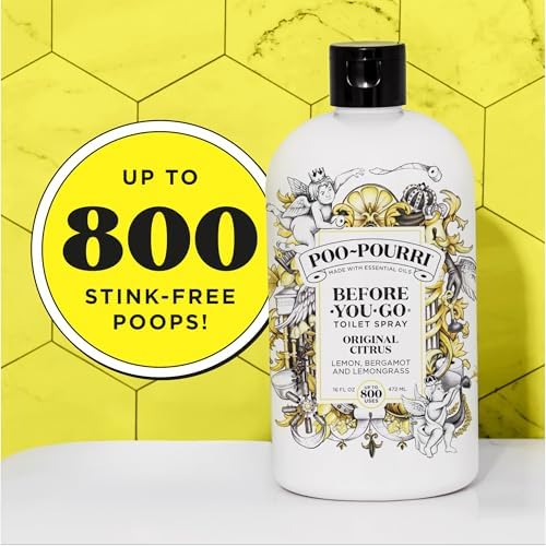 Poo-Pourri Before-You-Go Toilet Spray, Original Citrus, Refill Bottle 16 Fl Oz - Lemon, Bergamot and Lemongrass