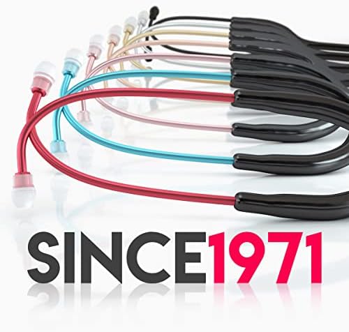 MDF Instruments Engravable - Acoustica Lightweight Custom Stethoscope for Doctors, Nurses, Students, Home Health Use, Adult, Dual Head, Black Tube, Aqua Chestpiece-Headset, MDF747XPAQ11-ENGRAVING