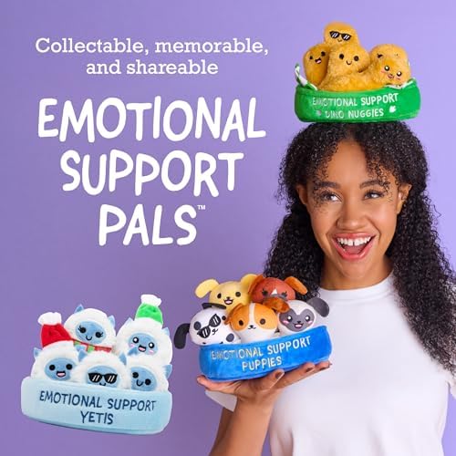WHAT DO YOU MEME? Emotional Support Ghosts by Relatable, Cuddly Stuffed Animals, Plushies, and Cute Stuff, Great Gift Ideas for Loved Ones of All Ages, Includes 5 Plushies with Carrying Basket