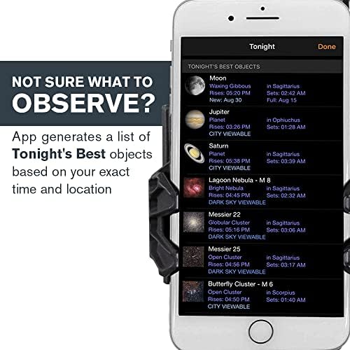 Celestron 22452 StarSense Explore LT114AZ Newtonian Reflector Telescope with Smartphone App-Enabled Technology - Includes Two Eyepieces, 2X Barlow Lens, Phone Dock and Height-Adjustable Tripod, Black