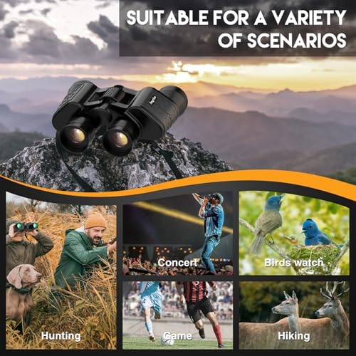 8x40 HD Binoculars for Adults -Waterproof & Compact Binoculars for Bird Watching, Hunting, Travel – Low Light Vision, Non-Slip Grip, Durable Optics