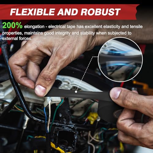 Electrical Tape, 72 Rolls General Use PVC Electric Tape, UL/CSA Listed 1/2 in x 20 ft Insulating Vinyl Tape for Electrical, Repairs, Automotive and Equipment, EE-100, Multi Colored