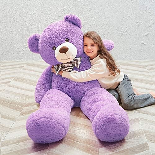 MaoGoLan Giant Purple Teddy Bear 55" Life Size Huge Plush Massive Stuffed Animals for Girlfriend Kids Boyfriend