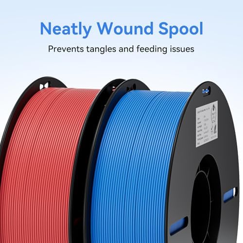 Creality PLA Filament 1.75mm PLA 3D Printer Filament, 2kg Cardboard Spool (4.4lbs), Dimensional Accuracy +/- 0.02mm, Fit Most FDM Printer (Blue & Blue 2-Pack)