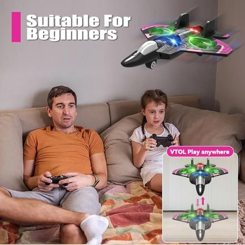 4DRC V32 Foam RC Planes Remote Control Airplanes for Girls Boys Adults 8-16, RC Drone Airplane Helicopter Fighter Jet with Light, Fighter Jet Toys, Airplane Toy Gifts for Kids Adults Beginners