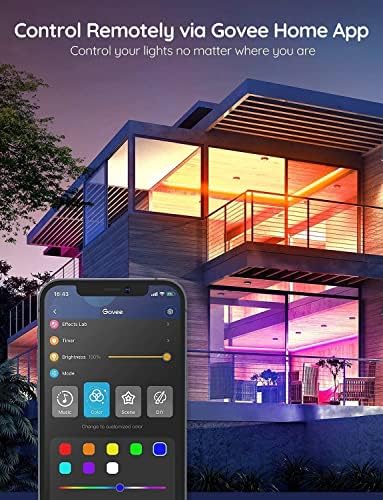 Govee Smart RGB LED Strip Lights, 16.4ft WiFi LED Strip Lighting Work with Alexa and Google Assistant, 16 Million Colors with App Control and Music Sync LED Lights for Bedroom, Home Decor