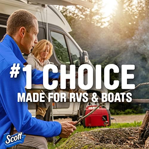 Scott Rapid-Dissolving Toilet Paper, Bath Tissue for RV & Boats , 4ct packs X 12= 48 rolls