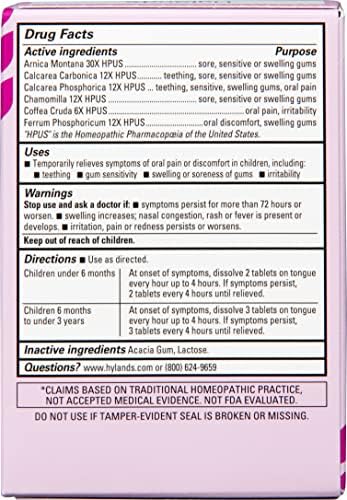 Hyland's Baby Daytime and Nighttime Soothing Tablets and Gel and Drops with Chamomilla, Natural Relief of Oral Discomfort, Irritability, and Swelling, 125 Count