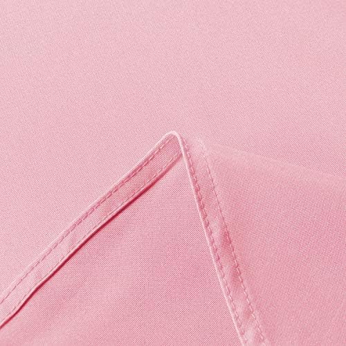 sancua Rectangle Tablecloth - 60 x 84 Inch - Stain and Wrinkle Resistant Washable Polyester Table Cloth, Decorative Fabric Table Cover for Dining Tables, Buffet Parties and Camping, Pink