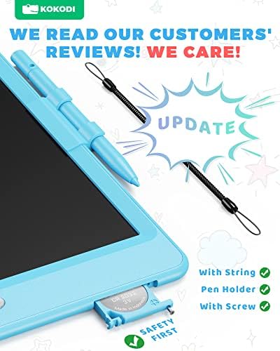KOKODI LCD Writing Tablet, Valentines Day Gifts for Kids,10 Inch Colorful Toddler Doodle Board Drawing Tablet, Erasable Reusable Electronic Drawing Pads, Educational and Learning Toys for Kids