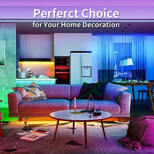 Tenmiro 130ft Led Lights for Bedroom, LED Strip Lights with Remote and App Control Music Sync Color Changing RGB LED Strip, LED Lights for Room Home Party Decoration (2 Rolls of 65ft)