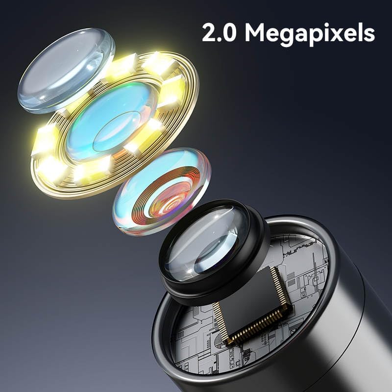 USB Digital Microscope, 50x-1600x Magnification Handheld, 1440P HD 8 LED Lights, Portable Pocket Microscope, Compatible with iOS and Android Devices, 2MP Magnifier Microscopes Camera for Adults, Kids
