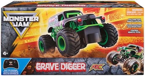 Monster Jam, Official Grave Digger Remote Control Monster Truck, 1:24 Scale, 2.4 GHz, Kids Toys for Boys and Girls Ages 4 and up