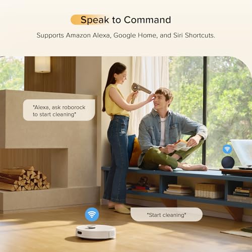 roborock Q7 M5 Robot Vacuum and Mop Combo, 10,000Pa HyperForce Suction, Robotic Vacuum Cleaner, Dual Anti-Tangle System, APP-Controlled Mopping, LiDAR Navigation, for Pet Hair and Carpet, White