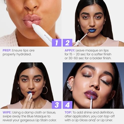 Wonderskin Wonder Blading All Day Lip Stain Peel Off Masque - Long Lasting, Waterproof and Transfer Proof Pink Lip Tint, Matte Finish Peel Off Makeup (Romance Masque)