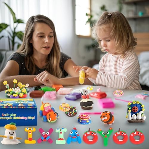 Air Dry Clay, Modelling Clay for Kids, 64 Colors DIY Molding Magic Clay for with Tools, Soft & Non-Sticky, Toys Gifts for Age 3 4 5 6 7 8+ Years Old Boys Girls Kids