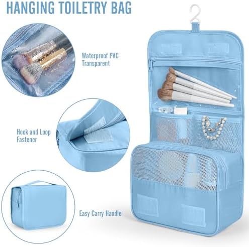 Veken 10 Set Packing Cubes for Travel Essential, Suitcase Organizer Bags in 4 Sizes, Carry-On Luggage Accessories with Large Laundry & Hanging Toiletry Bag, Must-Have for Airplane, Road Trip & Camping