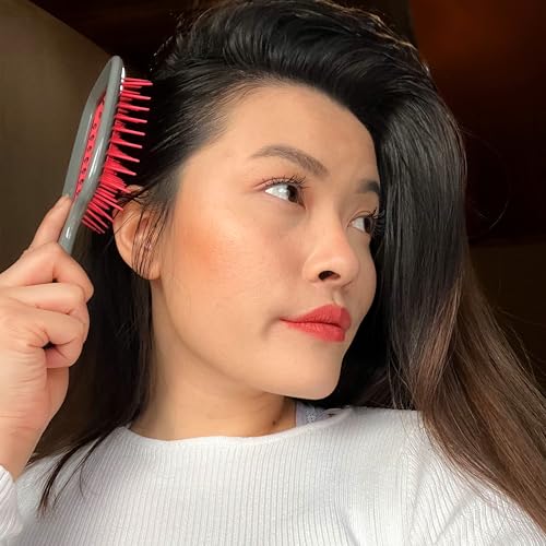 FHI Heat UNbrush Detangling Brush for Pain-Free Brushing on All Wet or Dry Hair Types — Durable DuoFlex Anti-Static Bristles, Lightweight Handle, Vented Hair Brush