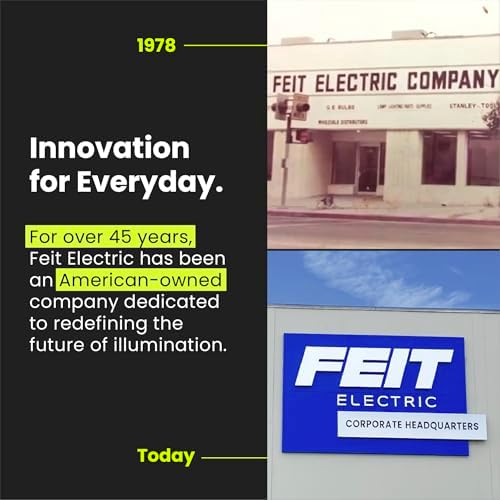 Feit Electric A19 LED Light Bulbs, 60W Equivalent, Dimmable, E26 Standard Base, 90 CRI, 800 Lumens, 2700K Soft White, 120V, 22 Years Lifetime, Damp Rated, 8 Pack, OM60DM/927CA/8