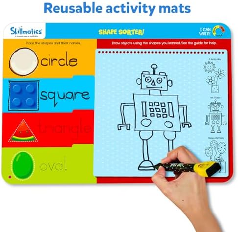 Skillmatics I Can Write - Reusable Preschool Learning Activities, Educational Toy and Game, Back to School Supplies, Gifts for Students, Kids, Toddlers Ages 3, 4, 5, 6