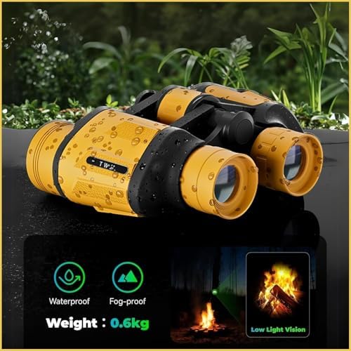 12x40 HD Binoculars for Adults and Kids High Powered, Clear Large View & Low Light Night Vision, Waterproof Binoculars for Hunting, Birds Watching, Cruise Ship, Theaters, Travel and Stargazing