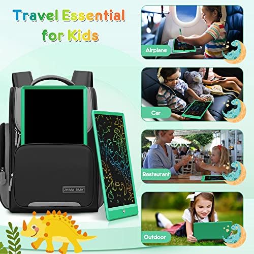FLUESTON LCD Writing Tablet, Doodle Board Toys Gifts for 3-8 Year Old Girls Boys, 10 Inch Colorful Electronic Board Drawing Pad for Kids, Gifts for Toddler Educational Learning Travel Birthday, Green