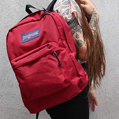 JanSport SuperBreak One Backpack for, Viking Red - Durable, Lightweight Bag with 1 Main Compartment, Front Utility Pocket with Built-in Organizer - Premium Backpack
