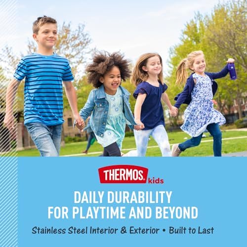 THERMOS FUNTAINER 16 Ounce Stainless Steel Vacuum Insulated Bottle with Wide Spout Lid, MINECRAFT