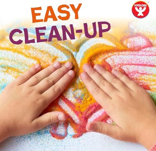 Hygloss Colored Sand for Crafts - 6 Assorted Colors Bags - 1 lb Vibrant Colorful Fine Sensory Play Sand Art Kits for Kids - Classroom Activities for Children 3 4 5 6 7 8 9 10 11 12 - Safe for Ages 3+