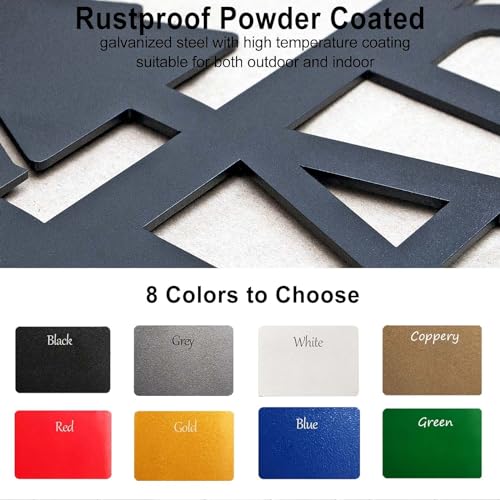 Address Signs for Houses - Personalized House Numbers for Outside - Address Numbers for House - American-Made Metal Steel House Numbers