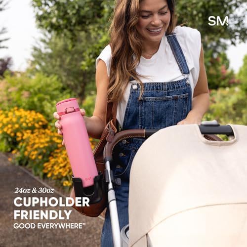 Simple Modern Mesa Loop Water Bottle with Straw | 24oz Cup Holder Friendly Insulated Stainless Steel Bottles for Travel, Sports and School | Neptune