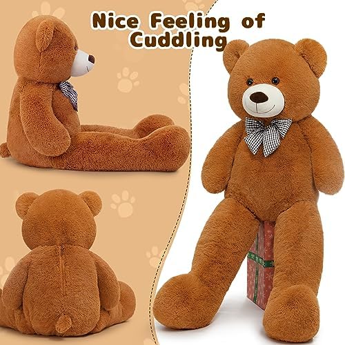 MaoGoLan Big Brown Jumbo Oversized Teddy Bear 47 inch Giant Stuffed Animal 4 Feet for Boy Baby Shower