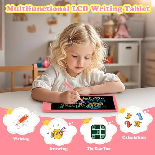 EooCoo Toys for Ages 3-6, Drawing Board 2 Pack, 10 Inch LCD Writing Tablet, Electronic Drawing Tablet, Girl/Boy Birthday Gift, Kids Toys, Drawing Pad Girls Gifts, Kids Travel Essential