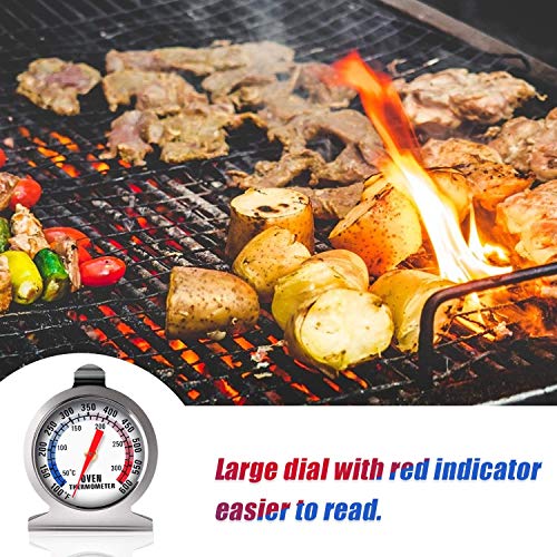 Oven Thermometer 50-300°C/100-600°F, Oven Grill Fry Chef Smoker Thermometer Instant Read Stainless Steel Thermometer Kitchen Cooking Thermometer (3Pack)