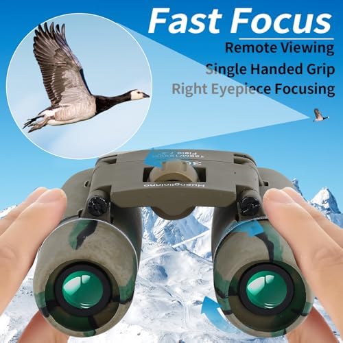 PISEZ 30X60 Compact Binoculars for Adults and Kids,Lightweight Foldable Easy Focus Small Binoculars for Bird Watching Hunting Concert Traveling Theater Opera Sightseeing