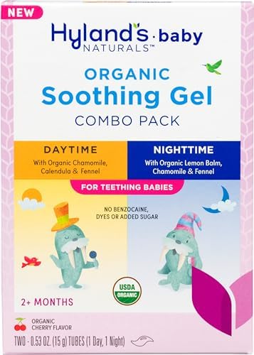 Hyland's Baby Daytime and Nighttime Soothing Tablets and Gel and Drops with Chamomilla, Natural Relief of Oral Discomfort, Irritability, and Swelling, 125 Count