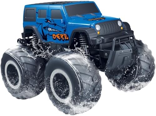 Threeking 1:16 Waterproof Monster Truck SUV Toys RC Cars Remote Control Car Truck Toys 4WD All Terrain Off-Road Car Toy Gifts Presents 6 7 8 9 10 11 12 Year Old Kids Boys Girls Toys