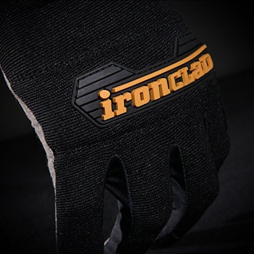 Ironclad General Utility Work Gloves GUG, All-Purpose, Performance Fit, Durable, Machine Washable (1 Pair) Black