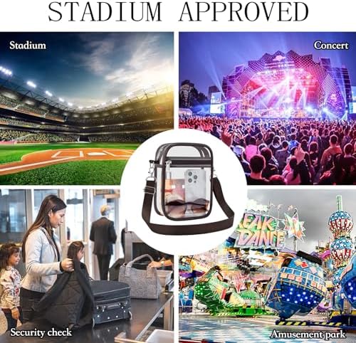 USPECLARE Clear Purse Stadium Approved CrossBody Bag for Men and Women
