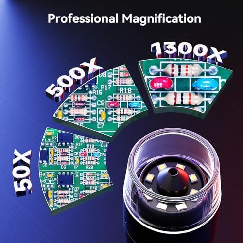 TOMLOV DM702 Digital Microscope, Full View Coin Microscope with 10" Screen, Coin Magnifier with Light for Collectors, Soldering Microscope for Micro Electronics Repair, Magnifying Glass for Adults