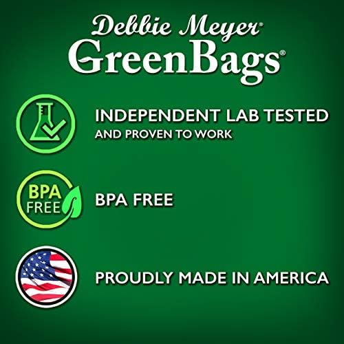 Debbie Meyer, GreenBags 32-Pack (16M, 8L, 8XL) | Reusable Storage Bags Keeps Fruit, Vegetables, Produce, Cut Flowers Fresh Longer, Kitchen & Fridge Preservation Solution, BPA Free, Made in the USA