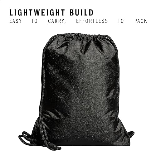 adidas Alliance Sackpack, Drawstring Backpack, Lightweight Small Gym Bag for Women and Men, Black/Gold Metallic/Black, One Size