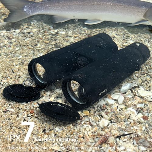 Hontry 10x42 Binoculars with IPX7 Waterproof Protection for Bird Watching, Hunting, Cruise Ship, Travel and Safari