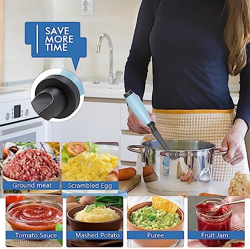 2Pack Meat Chopper, Heat Resistant Meat Masher for Hamburger Meat, Ground Beef Smasher, Nylon Hamburger Chopper Utensil, Meat Ground, Non Stick Mix Chopper Mix and Chop, Meat Masher Tool Gift(Aqua)