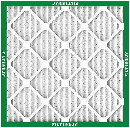 Filterbuy 20x20x1 Air Filter MERV 8 Dust Defense (6-Pack), Pleated HVAC AC Furnace Air Filters Replacement (Actual Size: 19.50 x 19.50 x 0.75 Inches)